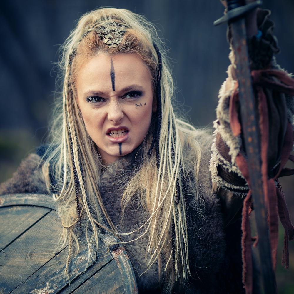 Viking Woman Snarling